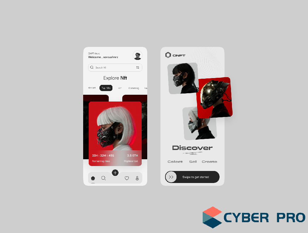 NFT藝術貨幣數字藏品交易市場app介面設計案例
